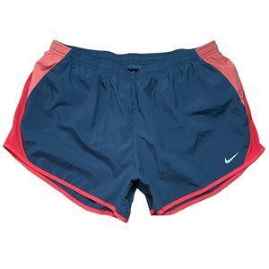 NIKE Dry Running Shorts Brief Liner Gray Size L Colorblock High Rise DRI- FIT